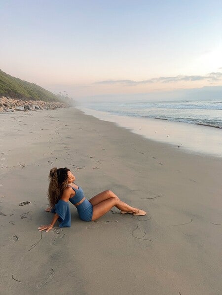 image by phyllicia.victoria containing woman, beach, blue, bikini, sand